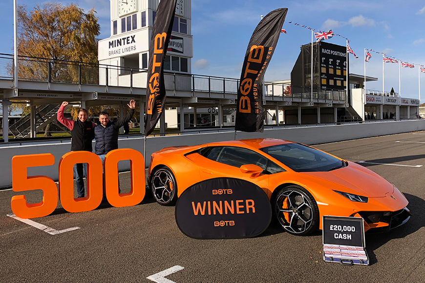 BOTB Winner 500 Week 45 2019 - Lamborghini Huracan Evo + £20k