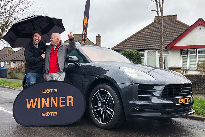 James wins Porsche Macan 2.0 BOTB Winners Win Your