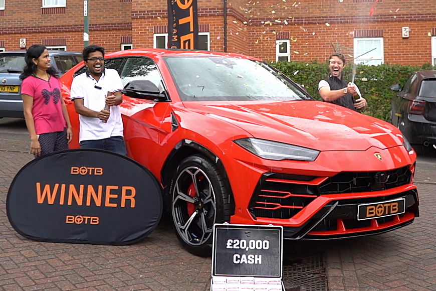 Shibu wins Lamborghini Urus + £20k