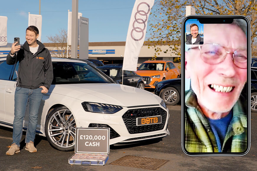 Chris wins Audi RS4 Avant + £120k